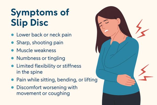 Symptoms of Slip Disc treated by Dr. Vishal Kundnani